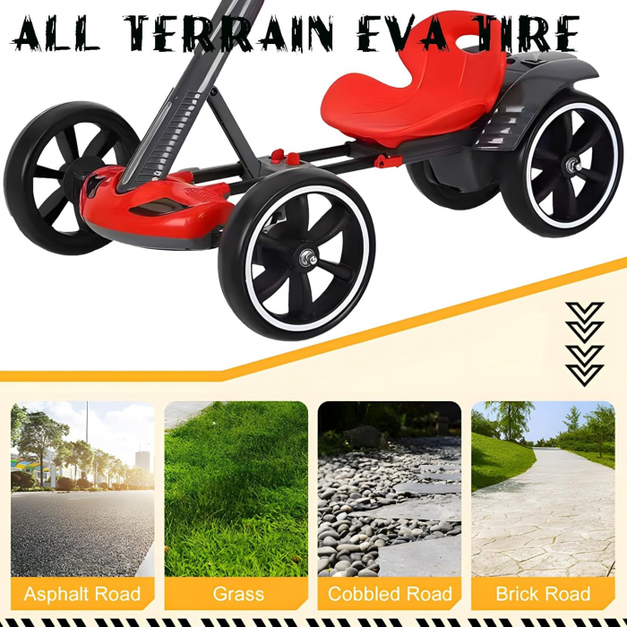 Kart Electric Pliabil 6V cu Functii si USB Rosu [5]