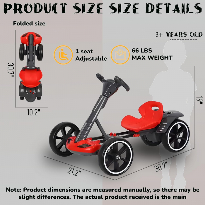 Kart Electric Pliabil 6V cu Functii si USB Rosu [2]