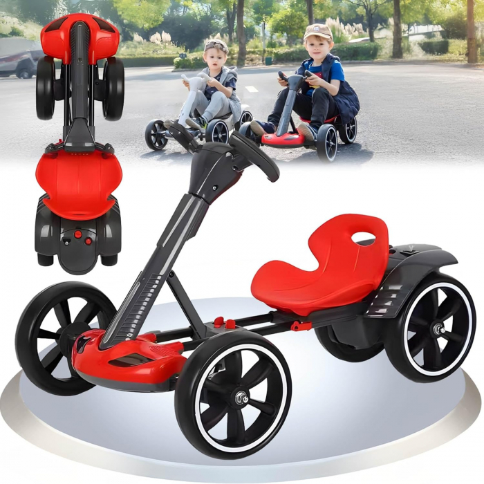 Kart Electric Pliabil 6V cu Functii si USB Rosu [1]