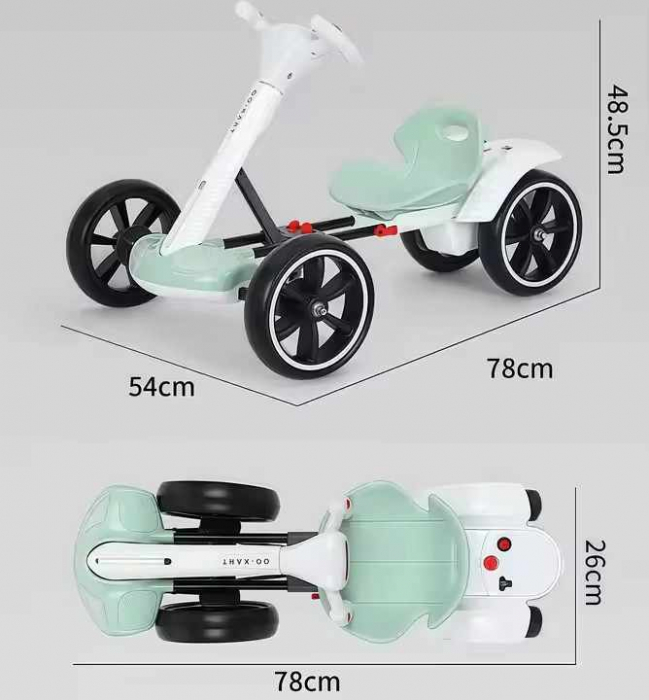 Kart Electric Pliabil 6V cu Functii si USB Negru [3]