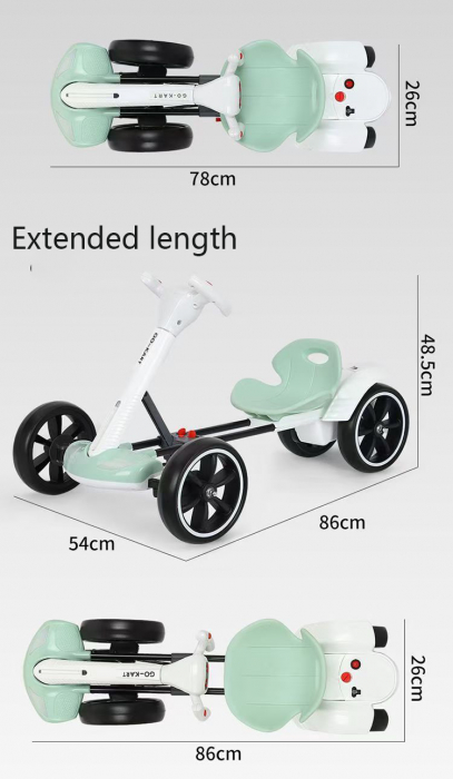 Kart Electric Pliabil 6V cu Functii si USB Negru [8]
