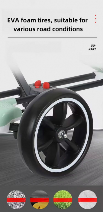 Kart Electric Pliabil 6V cu Functii si USB Negru [10]