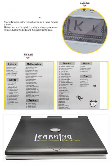 Laptop Copii cu 80 de activitati cu ecran LCD si Mouse [3]