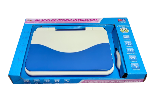 Laptop Interactiv in Limba Romana  pentru Copii cu 40 de Activitatii Albastru [2]