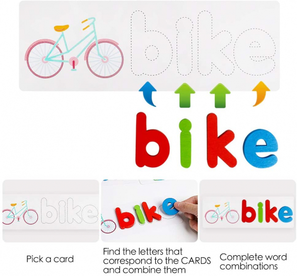 Joc Puzzle Litere din Lemn Mntessori [5]