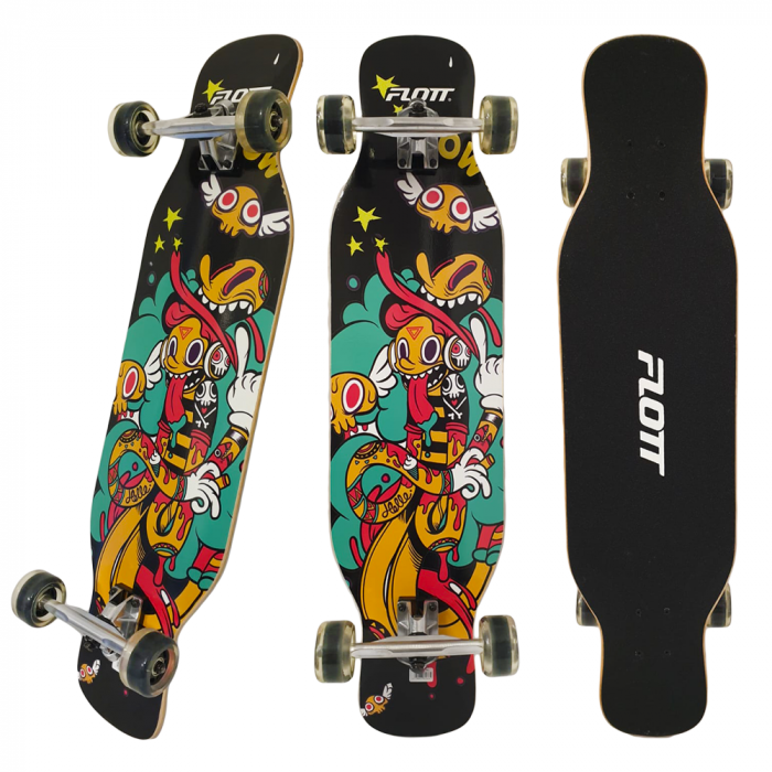 Longboard Funky din lemn Penny Board cu roti din silicon [5]