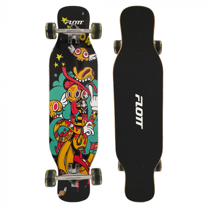 Longboard Funky din lemn Penny Board cu roti din silicon [3]