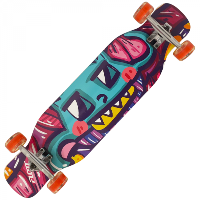 Longboard Funky din lemn Penny Board cu roti din silicon 100 kg [2]