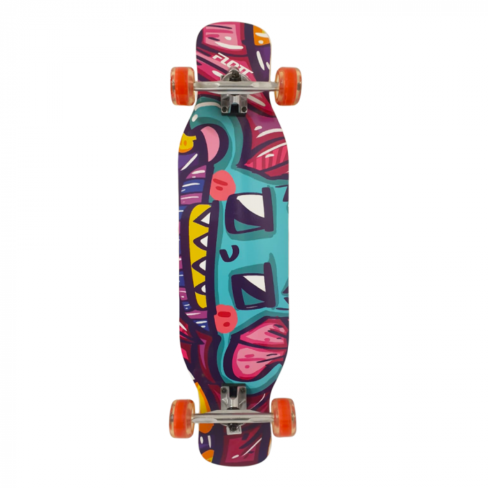 Longboard Funky din lemn Penny Board cu roti din silicon 100 kg [3]