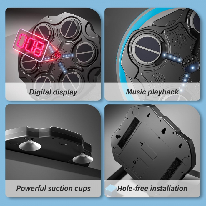 Maaina de Box Inteligenta cu Muzica si Bluetooth Negru– Montare pe Perete, LED [3]