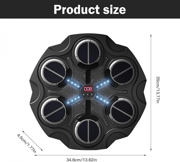 Maaina de Box Inteligenta cu Muzica si Bluetooth Roz – Montare pe Perete, LED [7]
