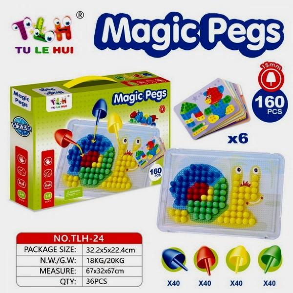 Set Mozaic Magic Pegs 160 piese - Set Creativ Magic Pegs [2]