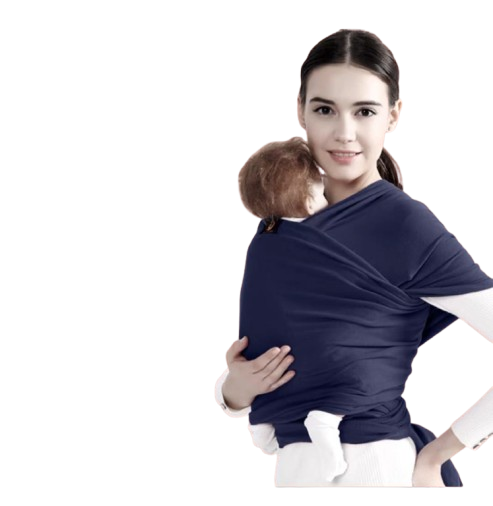 Marsupiu Elastic pentru Bebelusi Bleumarin - Wrap Ergonomic [2]
