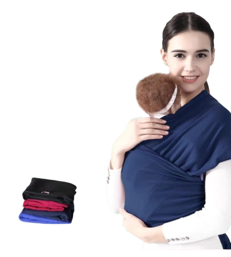 Marsupiu Elastic pentru Bebelusi Bleumarin - Wrap Ergonomic [3]