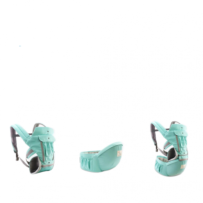 Marsupiu Ergonomic Bebe 0-36 luni – 12 Moduri Purtare -Turcoaz [4]