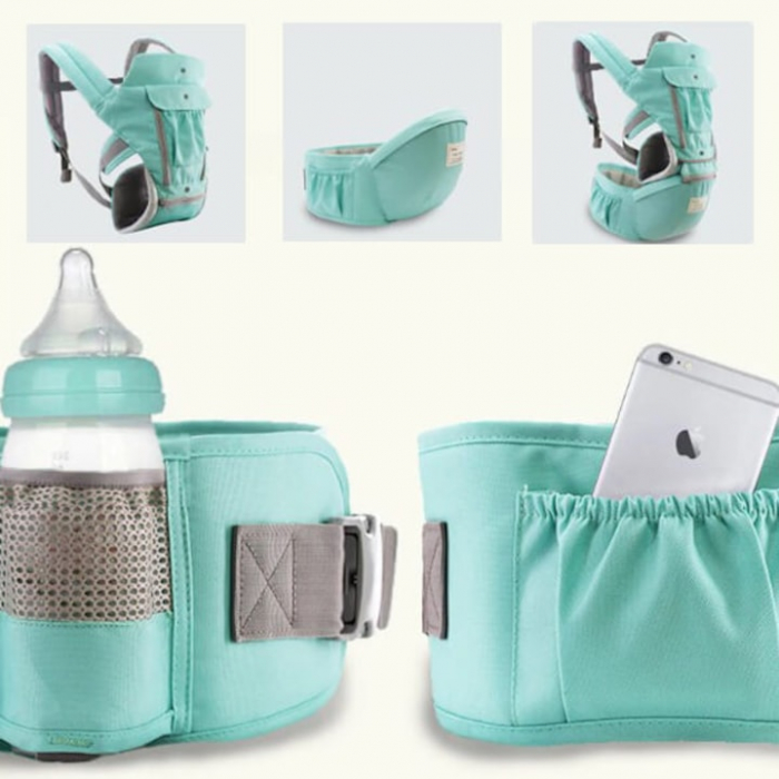 Marsupiu Ergonomic Bebe 0-36 luni – 12 Moduri Purtare -Turcoaz [3]