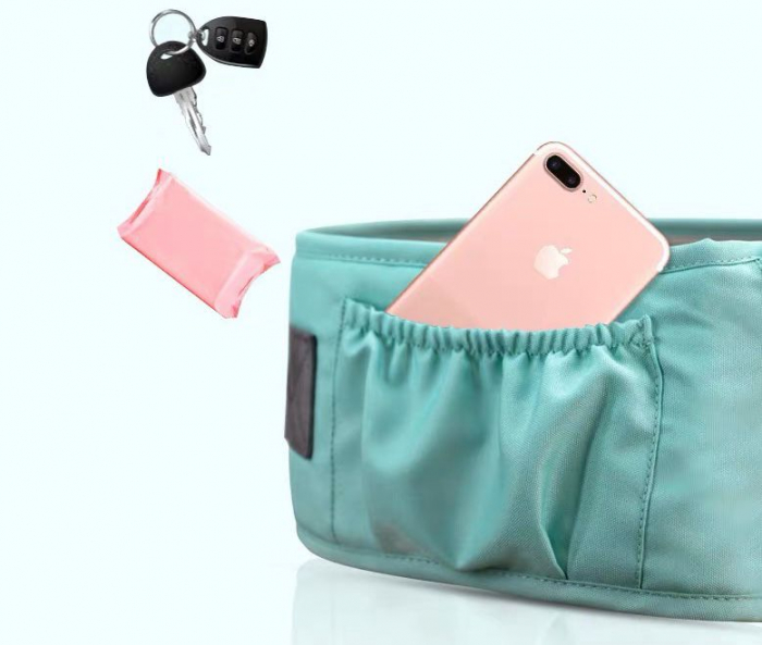 Marsupiu multifunctional 3 in 1 cu scaun pentru sold - Turcoaz si Gri [3]