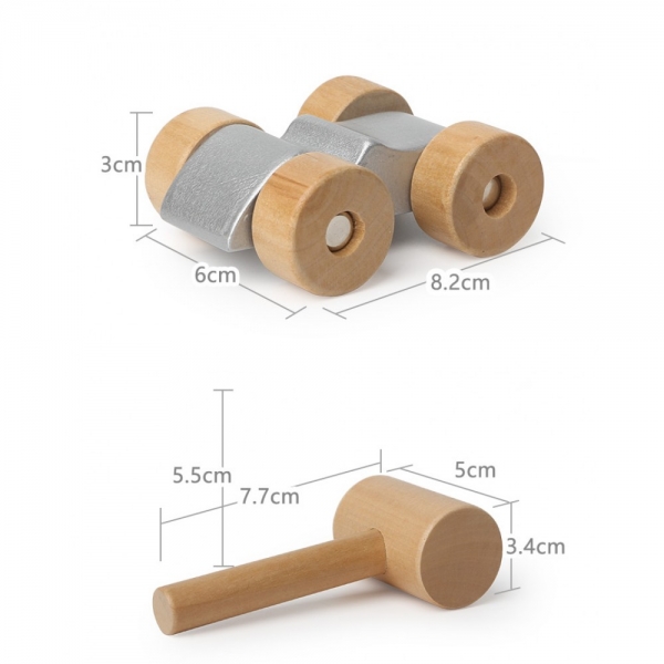 Pista masinute din lemn 2 in 1 Topbright [5]