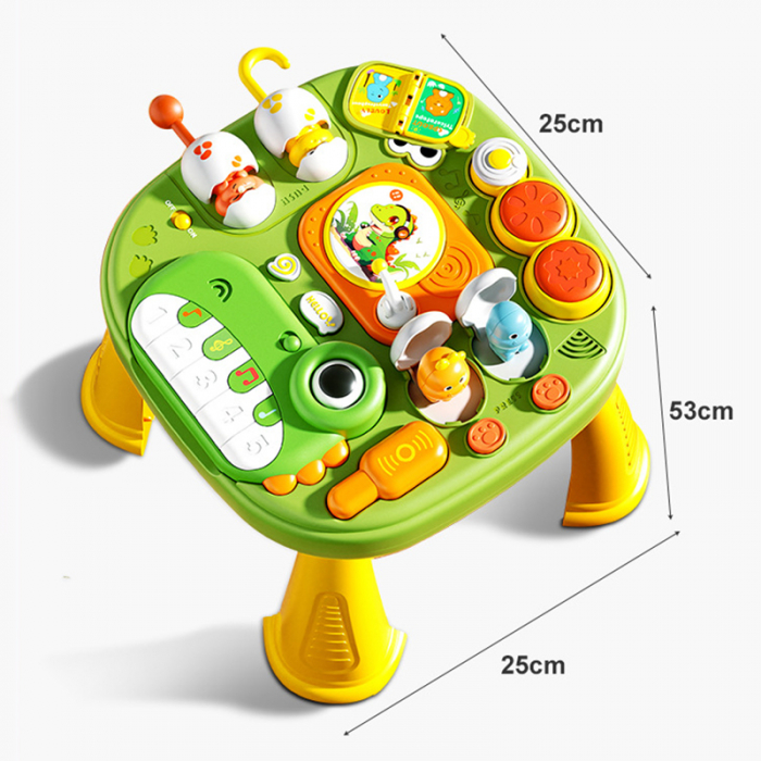 Masa de Activitati 3 in 1 pentru Bebelusi – Busy Board cu Dinozaur [6]