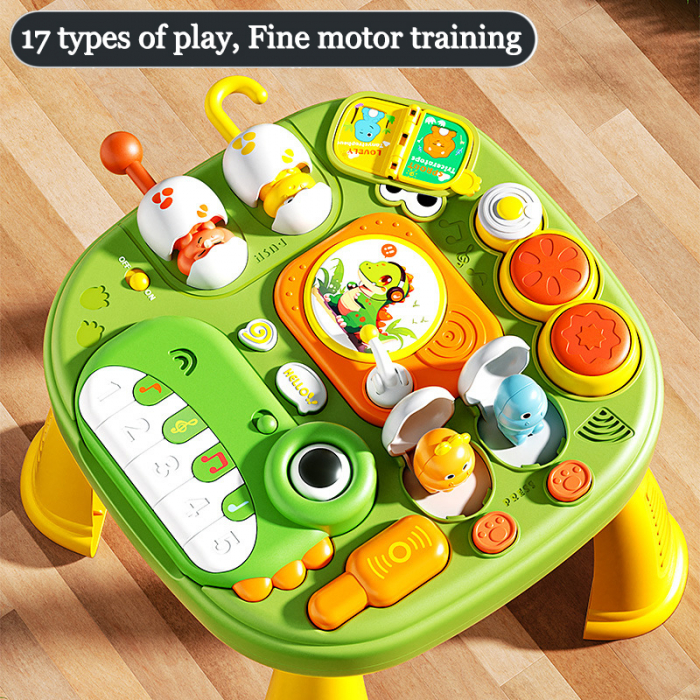 Masa de Activitati 3 in 1 pentru Bebelusi – Busy Board cu Dinozaur [3]