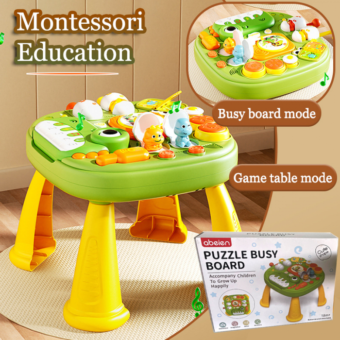 Masa de Activitati 3 in 1 pentru Bebelusi – Busy Board cu Dinozaur [2]