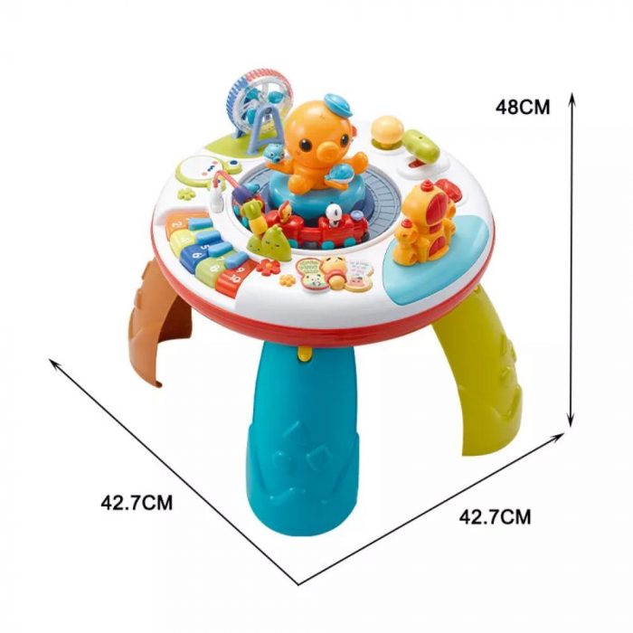 Masa Interactiva 5 in 1 pentru Bebelusi – Goodway Muzicala cu Carusel, Pian si Trenulet [5]