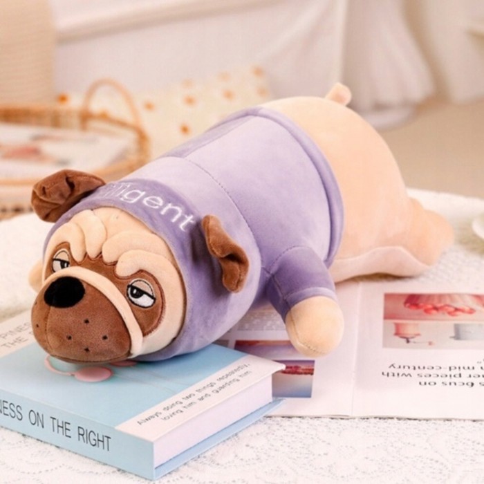 Mascota Perna Lunga 2 in 1 Caine Pug Bulldog Gri 45 cm [1]