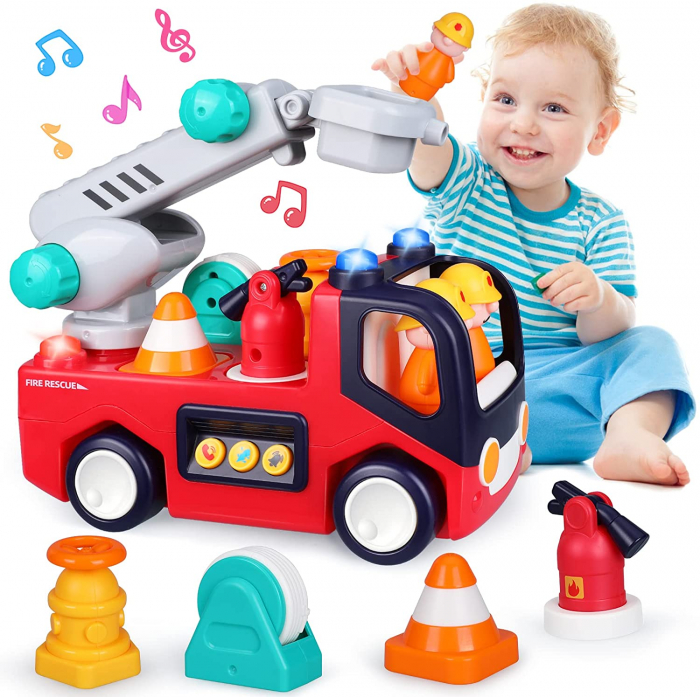 Masina de Pompieri cu sunete si lumini Hola Toys [4]