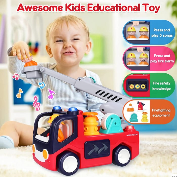 Masina de Pompieri cu sunete si lumini Hola Toys [3]