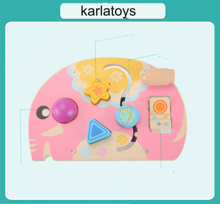 Masuta Lemn cu Activitatii Montessori Banc Sortator Forme Xilofon [2]