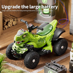 ATV Electric Dinozaur 6V pentru Copii, cu Lumina LED Muzica [9]