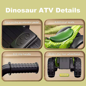 ATV Electric Dinozaur 6V pentru Copii, cu Lumina LED Muzica [6]
