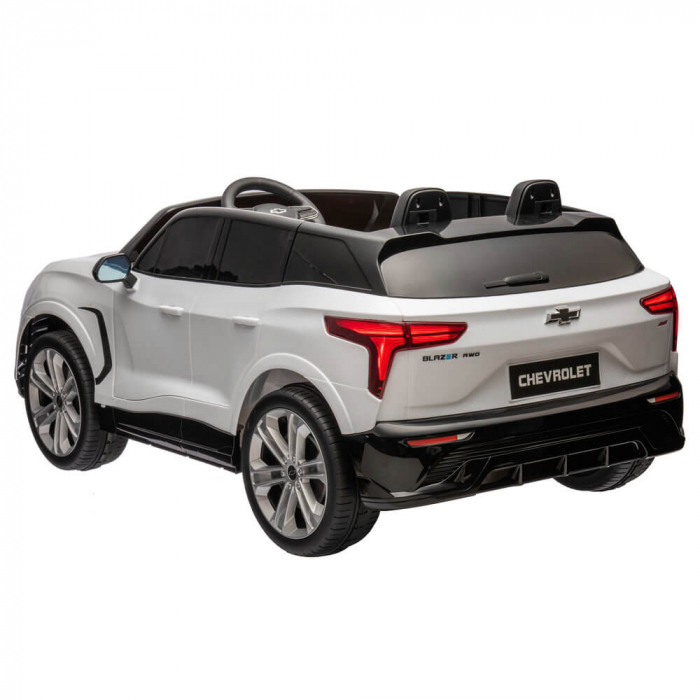 Masinuta Electrica Chevrolet Blazer 2 locuri 12V Roti din Spuma Alba [2]