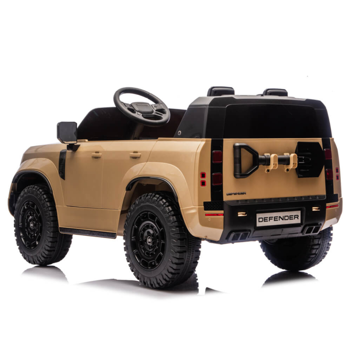 Masinuta Electrica Copii Land Rover Defender Octa Bej, 12V, Telecomanda, EVA [6]