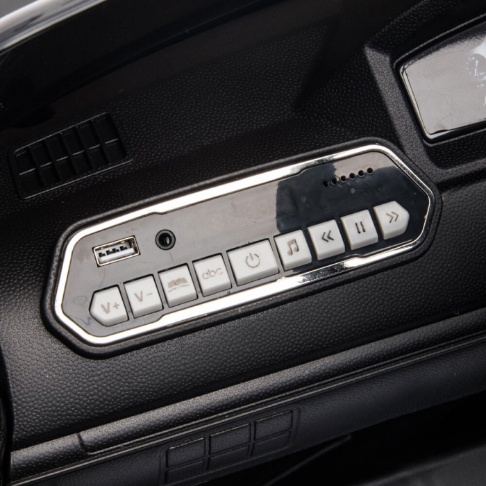 Masinuta Politie Toyota Land Cruiser 12V pentru Copii Roti EVA MP3 Scaun Piele Telecomanda [3]