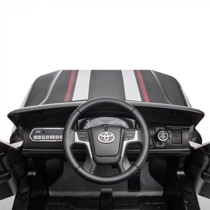 Masinuta Politie Toyota Land Cruiser 12V pentru Copii Roti EVA MP3 Scaun Piele Telecomanda [2]