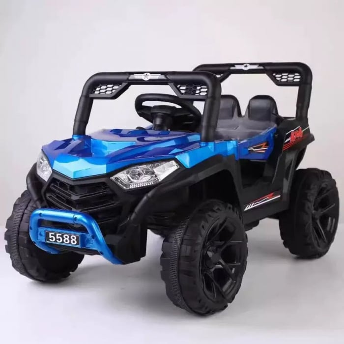 Masinuta electrica Jeep 12V pentru copii 2 motoare telecomanda muzica lumini Albastru [1]