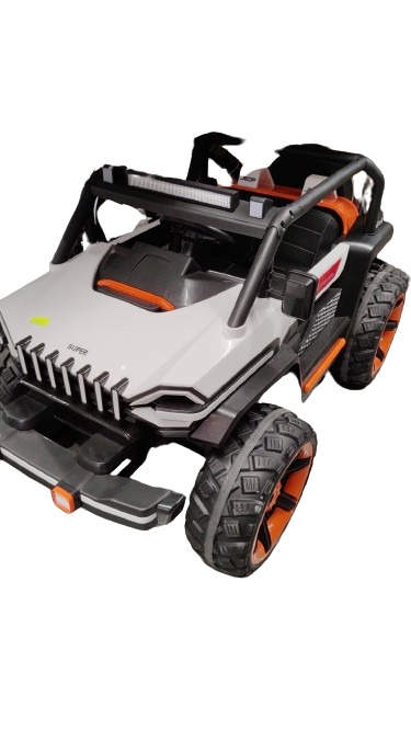 Mașinuța electrică Jeep Alb cu 2 Locuri 4x4 Radiotelecomnda [2]