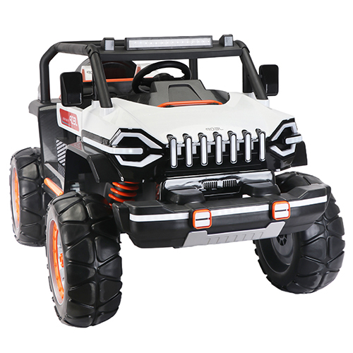 Mașinuța electrică Jeep Alb cu 2 Locuri 4x4 Radiotelecomnda [1]