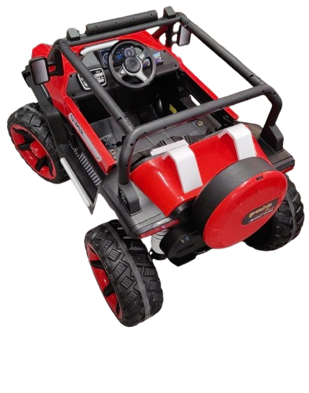 Mașinuța electrică Jeep Rosu cu 2 Locuri 4x4 Radiotelecomnda [3]