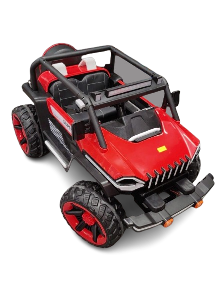 Mașinuța electrică Jeep Rosu cu 2 Locuri 4x4 Radiotelecomnda [1]