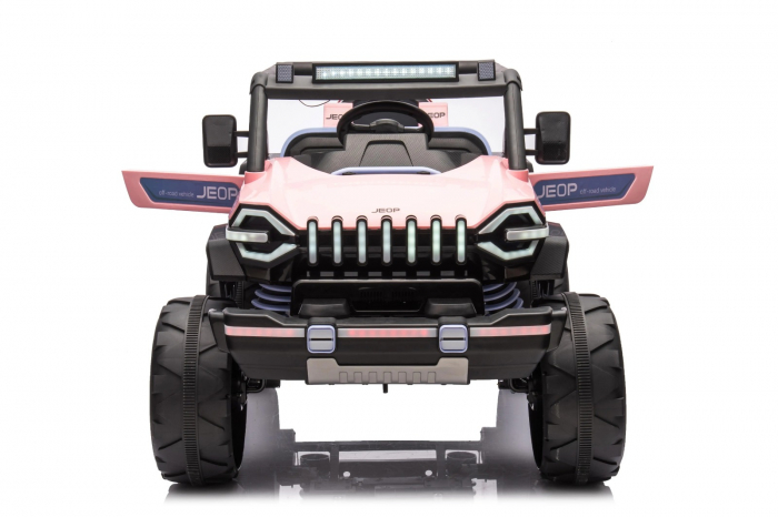 Mașinuța electrică Jeep Roz cu 2 Locuri 4x4 Radiotelecomnda [3]