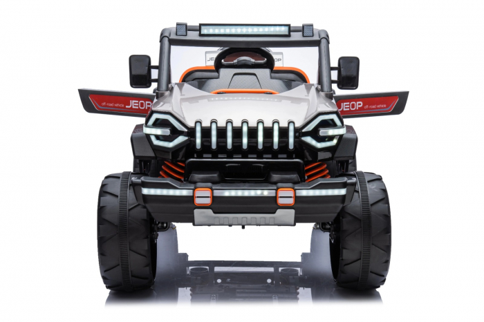 Mașinuța electrică Jeep Alb cu 2 Locuri 4x4 Radiotelecomnda [4]