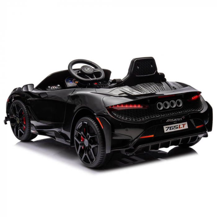 Masinuta electrica McLaren 765LT Roti din spuma si Radiotelecomanda Negru 12V [3]
