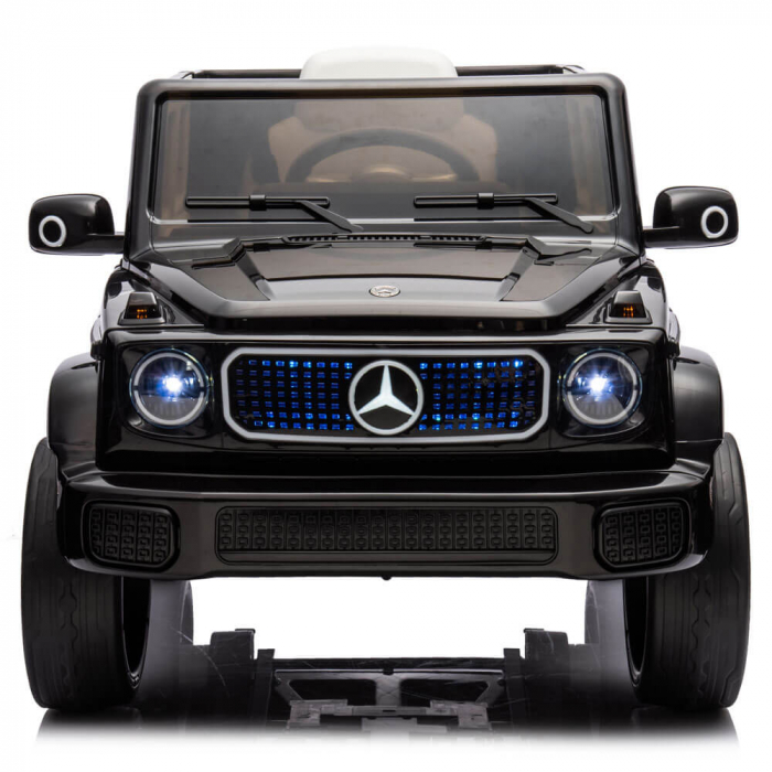 Masinuta Electrica Mercedes EQG Concept 12V Scaun Piele ECO Roti Cauciuc EVA MP3 Bluetooth Negru [4]