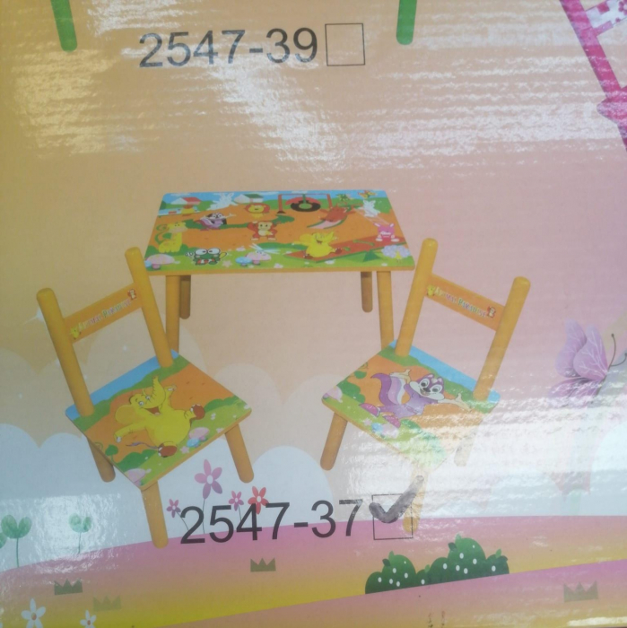 Masuta de Lemn cu 2 scaune copii cu Desene [2]