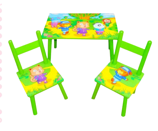 Masuta de Lemn cu 2 scaune copii cu Desene [2]