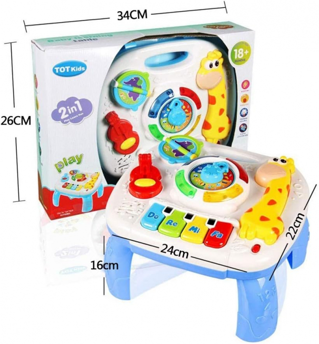 Masuta multifunctionala 2 in 1 Activitati Girafa [2]