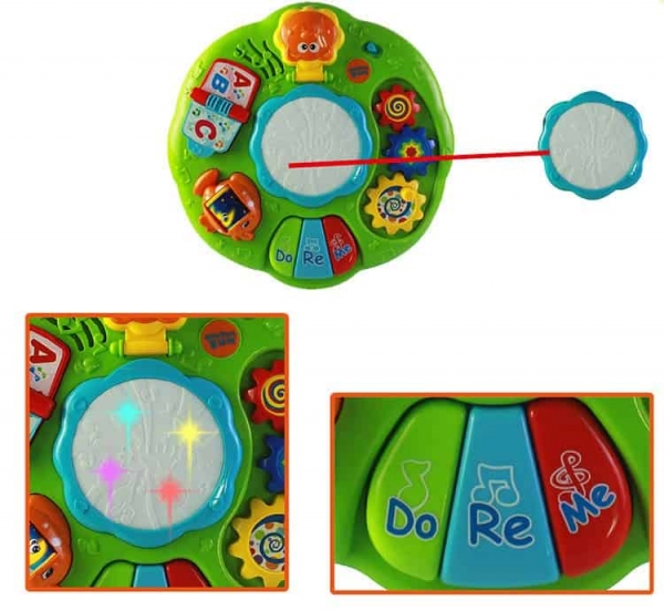 Masuta multifunctionala 2 in 1 Activitati Bebe Green Fun [4]