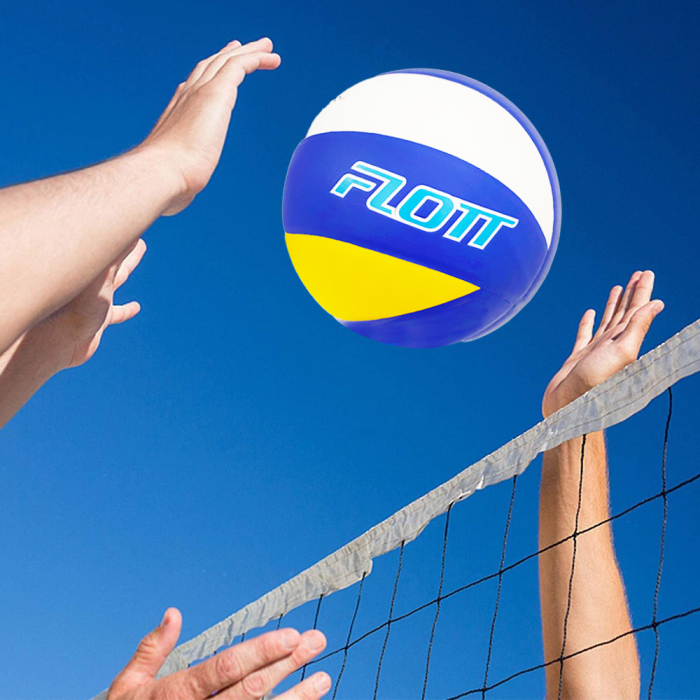Minge Volei FLOTT, Mărime 5, PVC Laminat Albastru Galben [4]